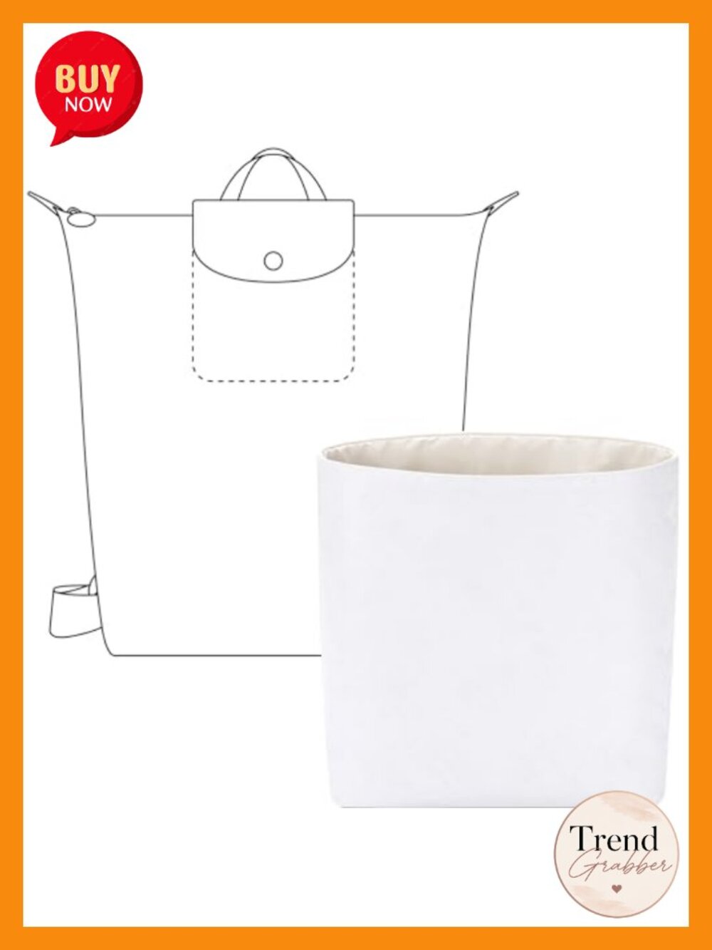 Handbag Insert Organizer for Longchamp Le Pliage, Divider Purse